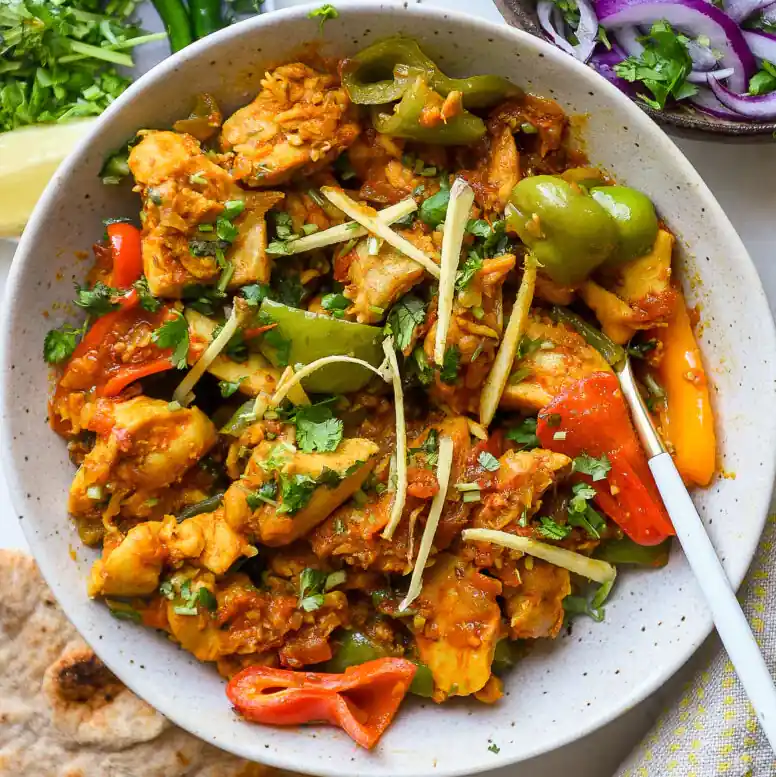 Jalfrezi – Fairly Hot Curry with Peppers & Green Chillies